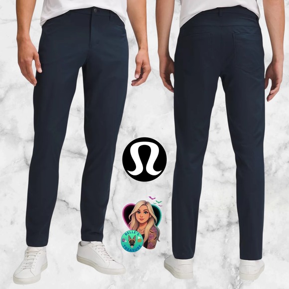 Lululemon ABC Slim-Fit Pant Warpstreme Men's 32x32 Navy Blue Stretch Trouser